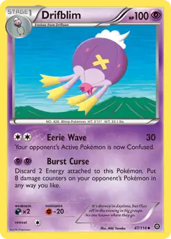 Drifblim Pokemon card from Steam Siege