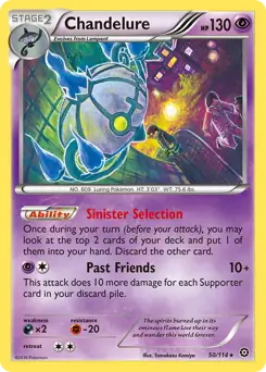 Chandelure Pokemon card from Steam Siege