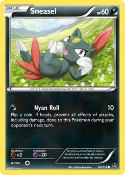 Sneasel Pokemon card from Steam Siege