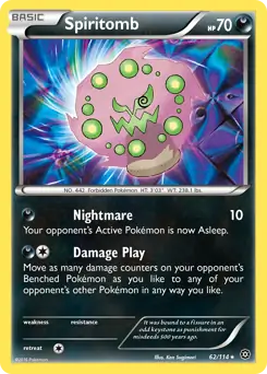 Spiritomb Pokemon card from Steam Siege