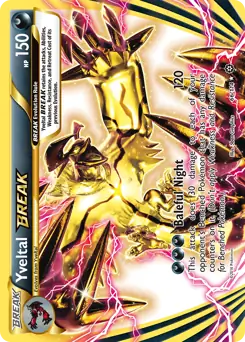 Yveltal BREAK Pokemon card from Steam Siege