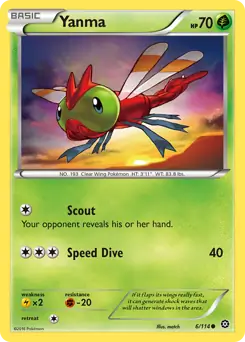 Yanma Pokemon card from Steam Siege