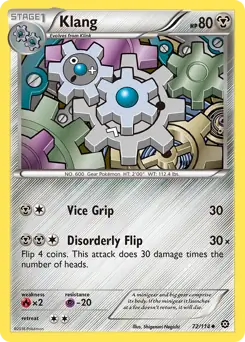 Klang Pokemon card from Steam Siege