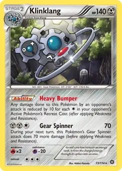 Klinklang Pokemon card from Steam Siege