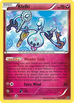 Klefki Pokemon card from Steam Siege