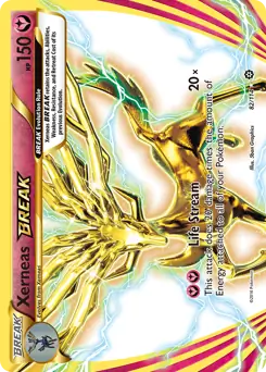 Xerneas BREAK Pokemon card from Steam Siege
