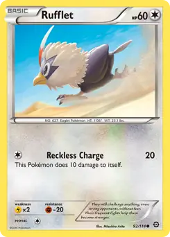 Rufflet Pokemon card from Steam Siege