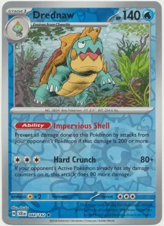 Drednaw Reverse Holo Pokemon card from Stellar Crown