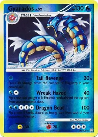 Gyarados Reverse Holo Pokemon card from Stormfront