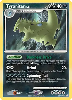 Tyranitar Pokemon card from Stormfront