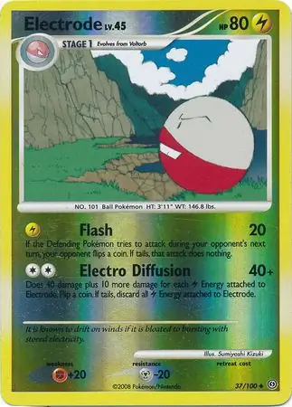 Electrode Reverse Holo Pokemon card from Stormfront