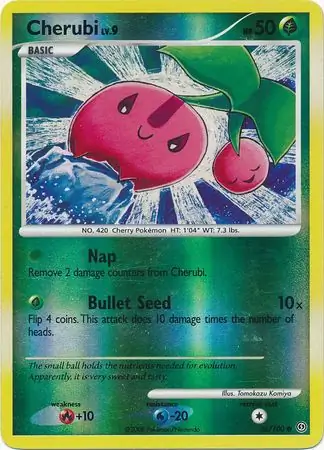 Cherubi Reverse Holo Pokemon card from Stormfront