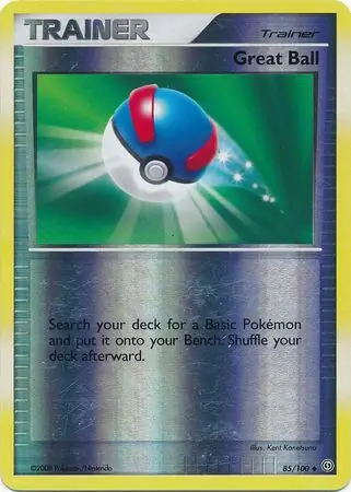Great Ball Reverse Holo Pokemon card from Stormfront
