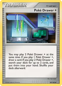 Poke Drawer + Pokemon card from Stormfront