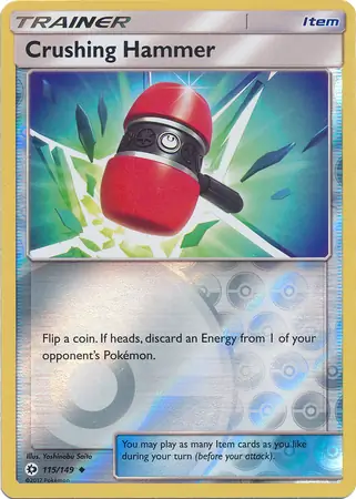 Crushing Hammer Reverse Holo Pokemon card from Sun & Moon
