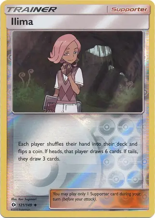 Ilima Reverse Holo Pokemon card from Sun & Moon