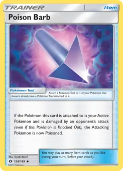 Poison Barb Pokemon card from Sun & Moon