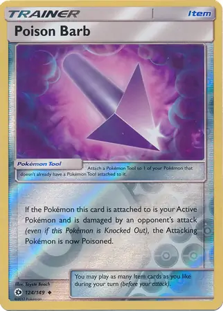 Poison Barb Reverse Holo Pokemon card from Sun & Moon