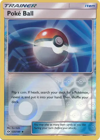 Poke Ball Reverse Holo Pokemon card from Sun & Moon