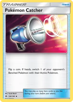 Pokemon Catcher Pokemon card from Sun & Moon