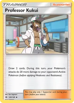 Professor Kukui Pokemon card from Sun & Moon