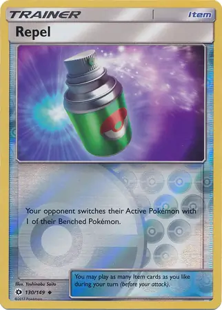 Repel Reverse Holo Pokemon card from Sun & Moon