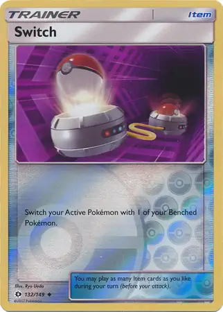 Switch Reverse Holo Pokemon card from Sun & Moon