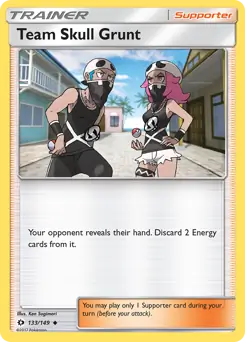 Team Skull Grunt Pokemon card from Sun & Moon