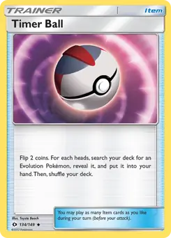 Timer Ball Pokemon card from Sun & Moon