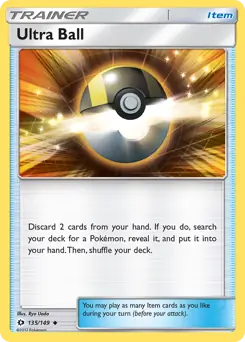 Ultra Ball Pokemon card from Sun & Moon