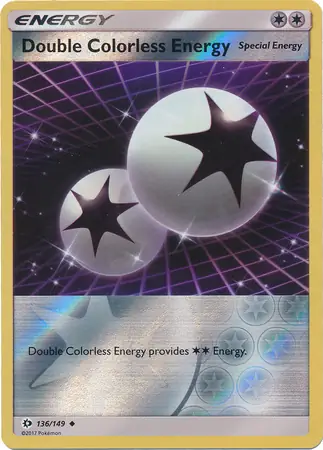 Double Colorless Energy Reverse Holo Pokemon card from Sun & Moon