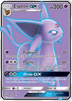 Full Art Espeon GX Pokemon card from Sun & Moon