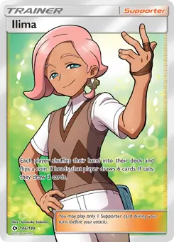 Full Art Ilima Pokemon card from Sun & Moon