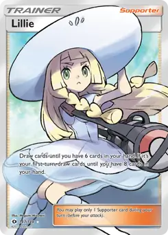 Full Art Lillie Pokemon card from Sun & Moon
