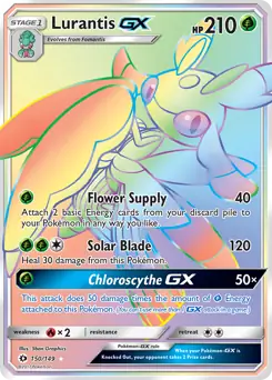 Lurantis GX Secret Pokemon card from Sun & Moon