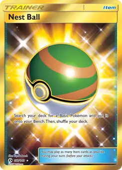 Nest Ball Secret Pokemon card from Sun & Moon