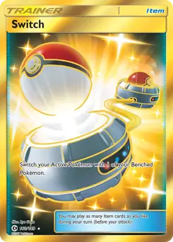 Switch Secret Pokemon card from Sun & Moon