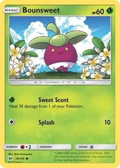 Bounsweet Pokemon card from Sun & Moon