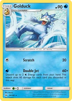 Golduck Pokemon card from Sun & Moon