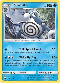 Poliwrath Pokemon card from Sun & Moon