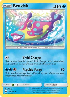 Bruxish Pokemon card from Sun & Moon
