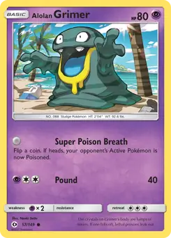 Alolan Grimer Pokemon card from Sun & Moon