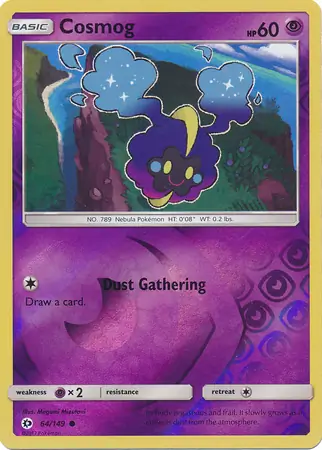 Cosmog Reverse Holo Pokemon card from Sun & Moon
