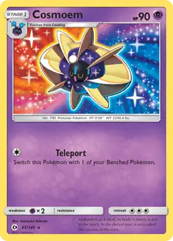 Cosmoem Pokemon card from Sun & Moon