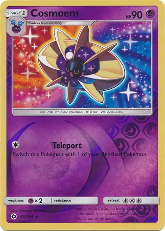 Cosmoem Reverse Holo Pokemon card from Sun & Moon