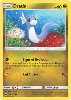Dratini Pokemon card from Sun & Moon