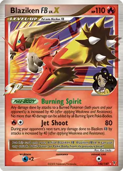 Blaziken FB Lv.X Pokemon card from Supreme Victors