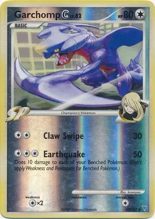 Garchomp C Reverse Holo Pokemon card from Supreme Victors
