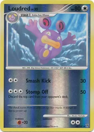 Loudred Reverse Holo Pokemon card from Supreme Victors