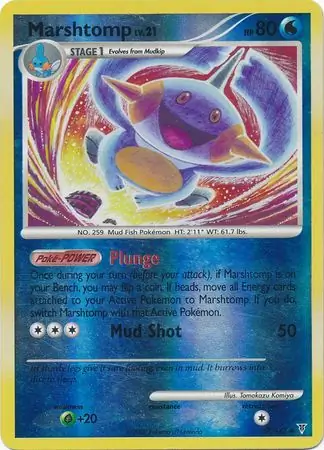 Marshtomp Reverse Holo Pokemon card from Supreme Victors